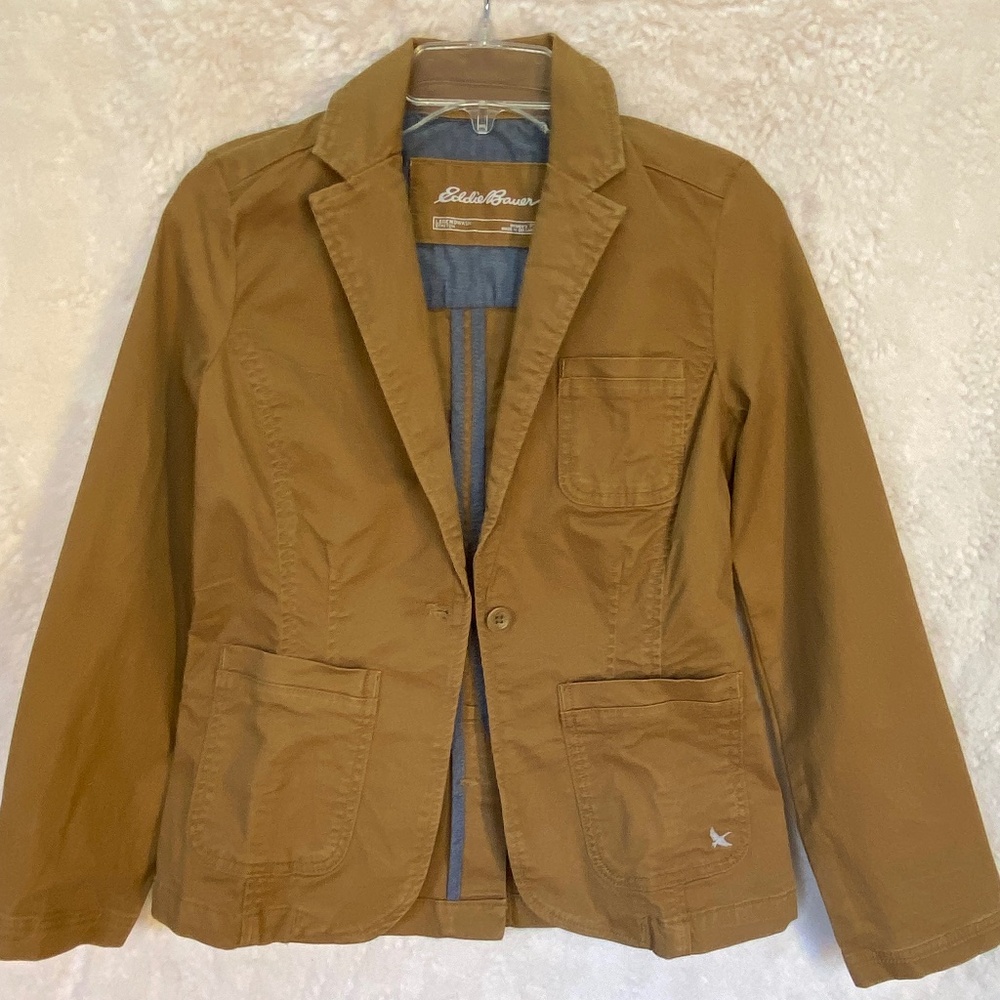 Eddie Bauer Stylish Stretch Denim Jacket - Petite Size P2